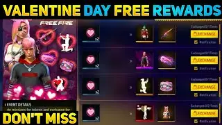 Valentine Day Free Rewards || Free Fire New Updates In Telugu || Free Fire New Event ✔️