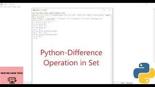 Python- Difference Operation in Set