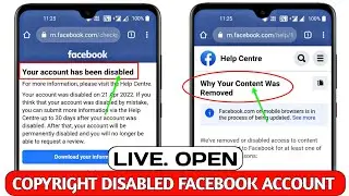 How To Recover Copyright Disabled Facebook Account | Your Account Has Been Disabled