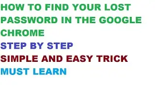 How to find password in chrome ?