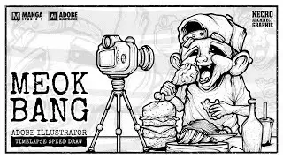 Meokbang | Adobe Illustrator Timelapse Speed Draw