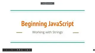 Beginning JavaScript: Working with Strings