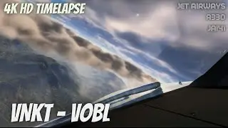 Xplane11 VNKT-VOBL | Timelapse | 4K enhanced skyscapes