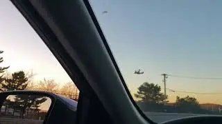 2 birds 🐦  coming into the Airbase over Basin Road