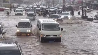 سيول صنعاء اليمن جارفة لم تشهدها لاول مره