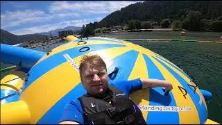 we went to an inflatable waterpark