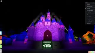 Disney Fireworks Show And Disney  Characters At Movie Land On Roblox