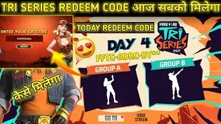 Free Fire redeem code today 12 april free Fire new event l tri series redeem code aaj ka redeem code