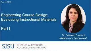 Engineering Course Design Series 3-1: Evaluating Instructional Materials