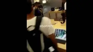 Lil Pump gets into right at Apple store!!! (MUST WATCH)