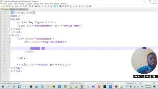 TAG INPUT USING HTML, CSS AND JS
