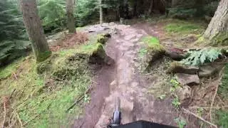Conditions almost unrideable at Hamsterley. Clips of the more built stuff..