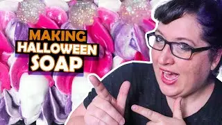 Goth Girlfriend pastel goth Halloween soap making [CC] ll artisan soap making