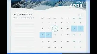 Calendar App Project Demo (React + Vercel)