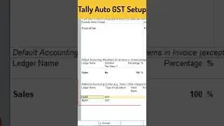 Tally Auto GST Setup #tally
