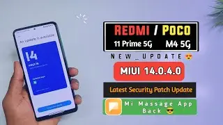 Redmi 11 Prime 5G /Poco M4 5G India MIUI 14.0.4.0 TLSINXM Latest Security Patch Update