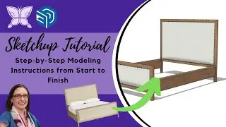 Sketchup Tutorial - Model a bed with step by step instructions
