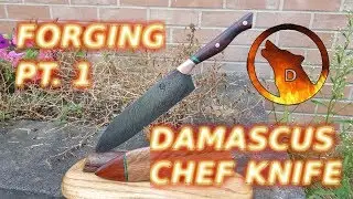 Blacksmith Forges Damascus Chef Knife By Hand