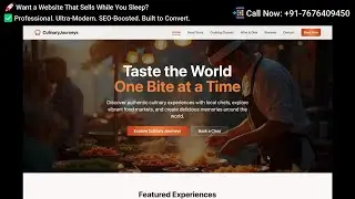 Food Tour Website Design to Get More Bookings & Foodies