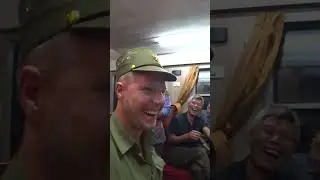 Arm wrestling Ex Viet Cong on train 🇻🇳