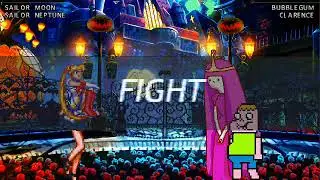 Mugen - Sailor Moon and Sailor Neptune vs Princess Bubblegum and Clarence
