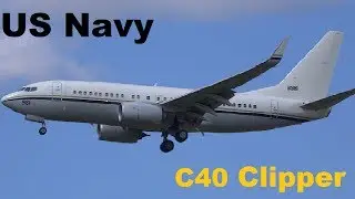 US Navy 737/C40 landing 18R Schiphol