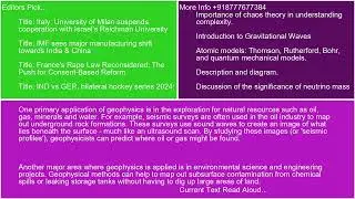 Applications of Geophysics