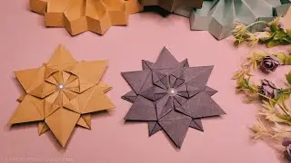 Origami Christmas decoration Star or snowflake