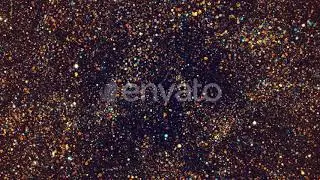 Gold With Blue Glitter Background