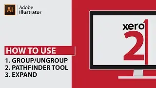How To group/ungroup, expand and use pathfinder tool in Adobe Illustrator -Episode 3