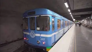 Sweden, Stockholm, subway ride from Solna Centrum to Näckrosen, 4X escalator, 2X elevator
