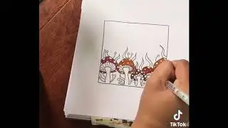 Drawing Mushrooms | No Reactions this Week Super Tired from Travel but I got yall next week :)