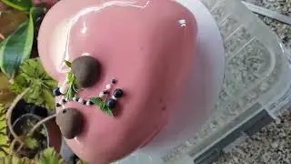 Малиновое сердце. Муссовый тортик для любимых.