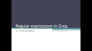 Regular Expressions with grep