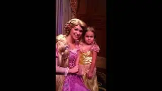 Elizabeth gets long hug from Cinderella, Age (4) Jan, 2015