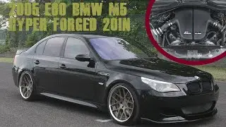 BMW E60 M5 with 20" Hyper Forged Wheels and Powercraft Exhaust for Sale at Powervehicles, Ebisu.
