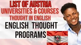 LIST OF ENGLISH THOUGHT PROGRAMS IN AUSTRIA UNIVERSITIES.