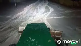 Чистка снега самодельным трактором мини мтз...