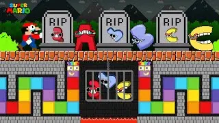 Mario's Missing Alphabet Lore Babies (A - Z...) vs. Numberblocks Snake Calamity | Game Animation