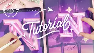 ✏️ How to Create a Realistic Neon Letter in Procreate | 