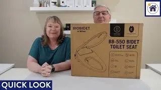QUICK LOOK Bio Bidet BB550 Elongated Low Profile Bidet Toilet Seat Heated with Dryer