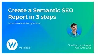 Create a Semantic SEO Report in 3 steps