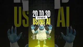 Convert Your 2D image into 3D using AI for free 🔥 
