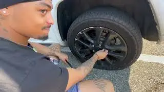 HIS TRACKHAWK TIRE POPPED 😳