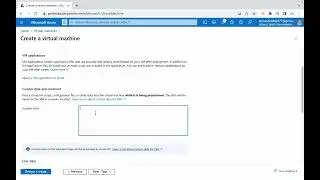 05 Azure Custom Data to Automate the script install