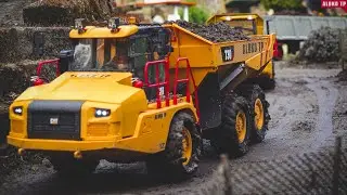 Fantastic RC Construction Mini World ! Trucks, Excavators, tractors, Dozers & More outdoor !