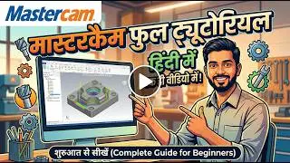 Mastercam Full Tutorial in one video l Hindi explanation |Complete Guide for Beginners 