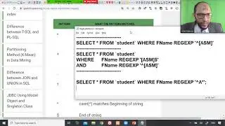 88 Modern Databases Cairo Univ MySQL Regular Expression   explain some symbols with examples part1