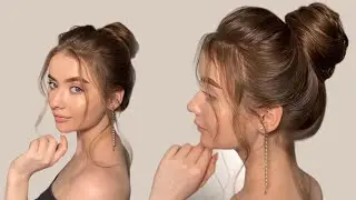 AN ELEGANT HIGH BUN for natural thick hair