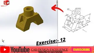 Solidworks practice exercises for beginners || solidworks tutorial for beginners exercise- 12